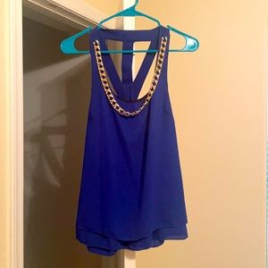 Charlotte Russe Blue chained blouse